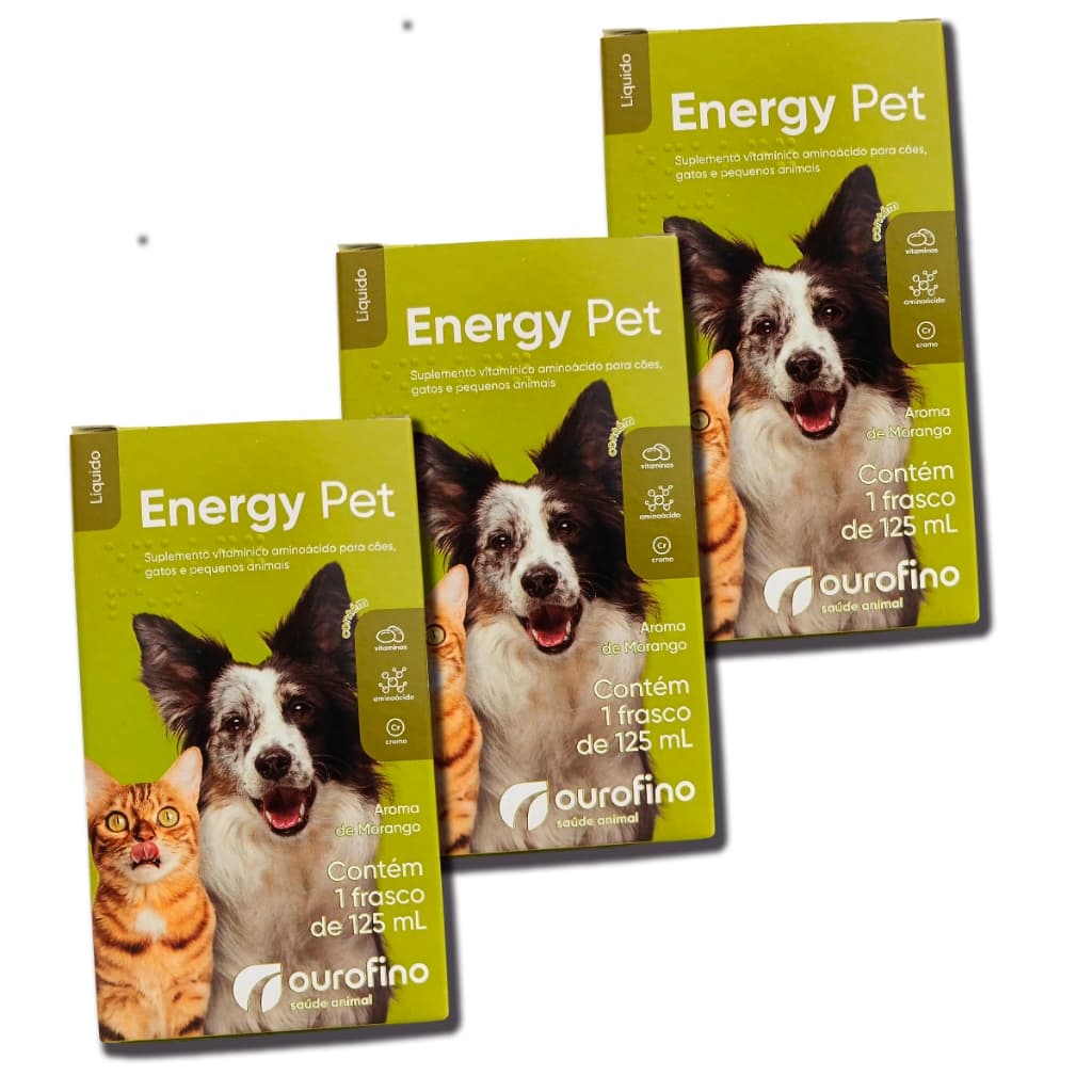 3 X Energy Pet 125ml - Ourofino Pet