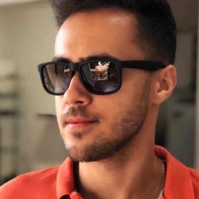Óculos de sol masculino quadrado lentes polarizadas preto ou marrom degrade com acessórios
