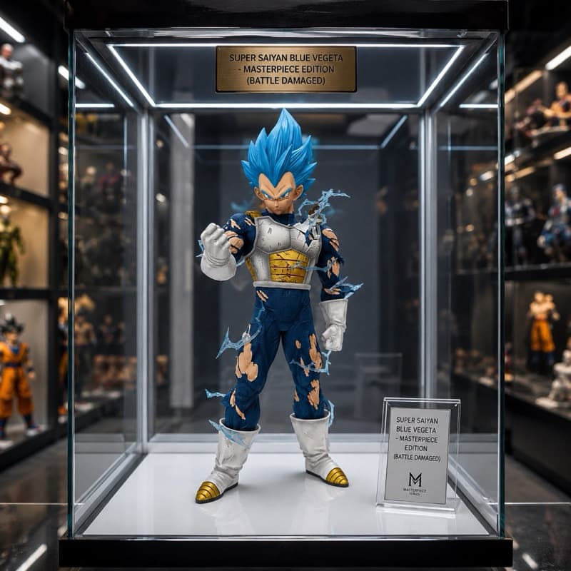 Action Figure Vegeta Blue 27Cm Dragon Ball Z Super Vegeta Destruição Com Raios