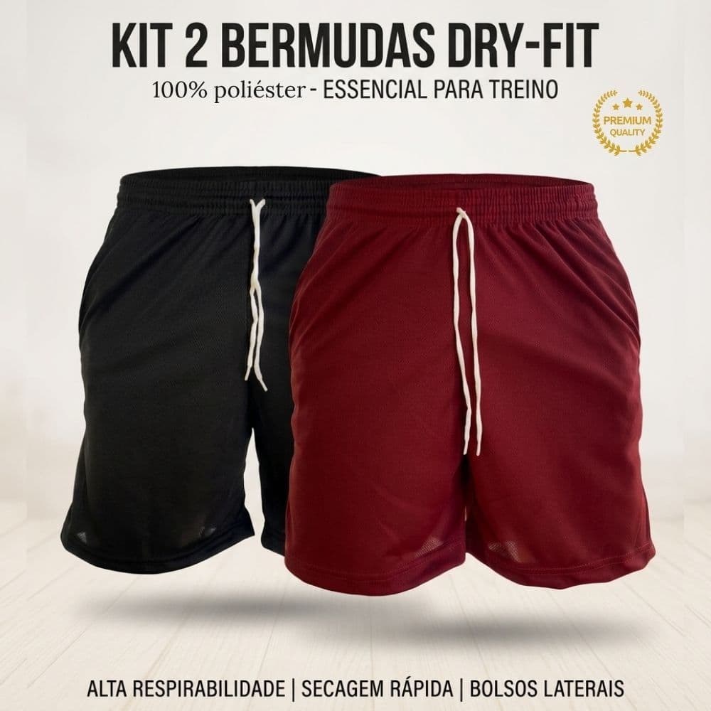 Kit 2 e 1 bermudas lisa masculina com bolsos short de futebol academia casual calção treino dry fit