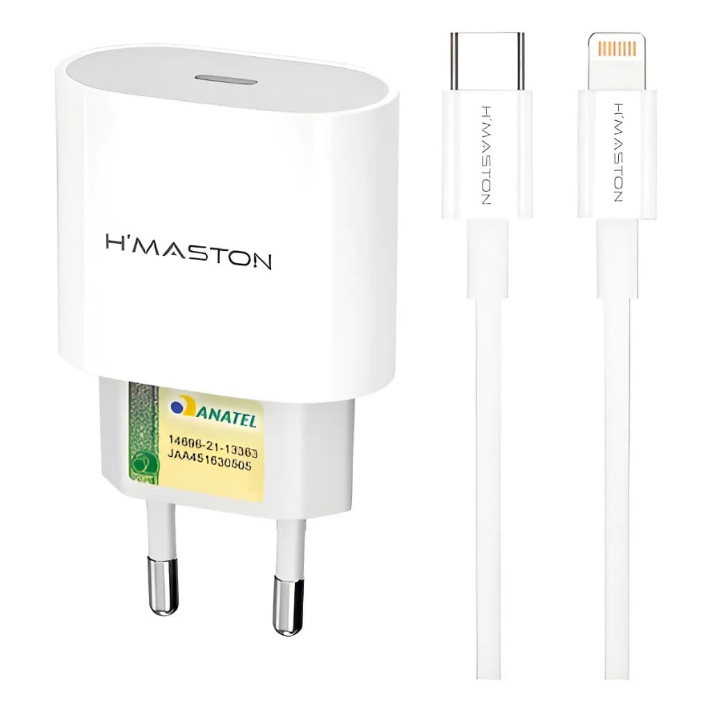Carregador Turbo 30W H'maston iPhone 11 a 14 Plus USB-C
