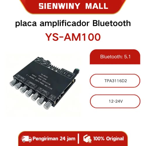 YS-AM100 placa amplificador Bluetooth de alta potência tudo-em-um microfone de som 2.1 canais placa amplificador
