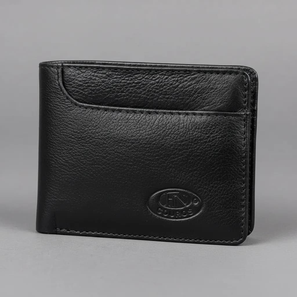 CARTEIRA SLIM MASCULINA DE COURO LEGÍTIMO FN COURO