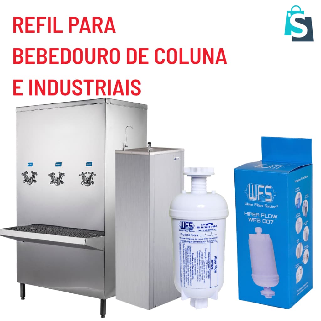 Refil com Dolomita para BEBEDOURO DE COLUNA INDUSTRIAL- WFS007 HIPER FLOW