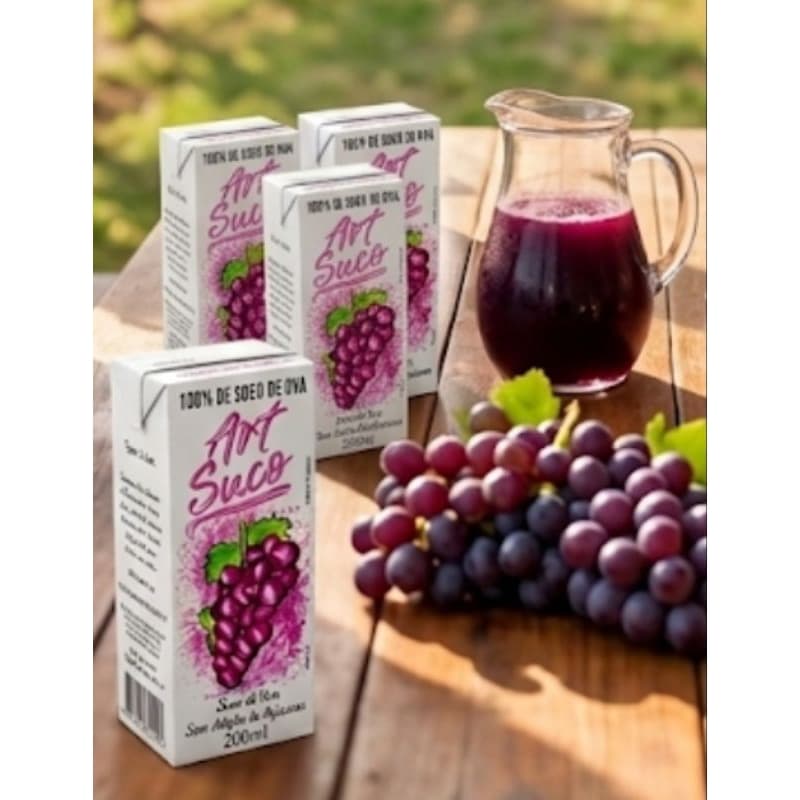 Suco de uva integral - 3x200ml - Art Suco