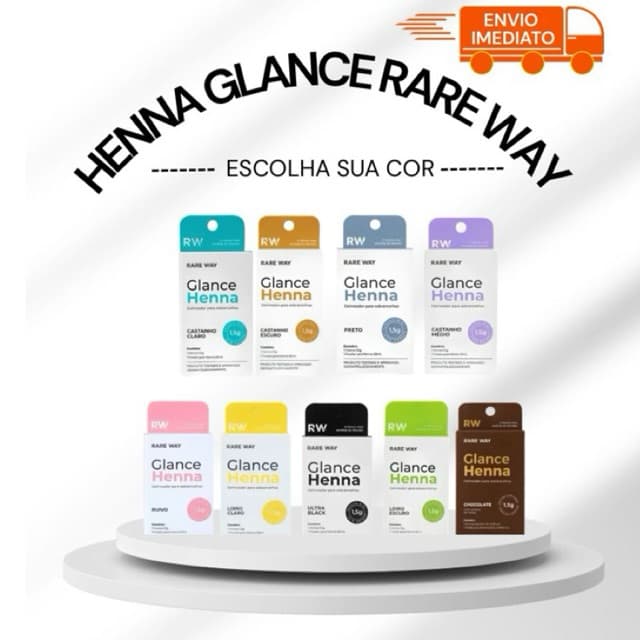 Henna Sobrancelha Glance Rare Way Todas As Cores Mini 1,5 G ou 3,5 G - Designer De Sobrancelhas