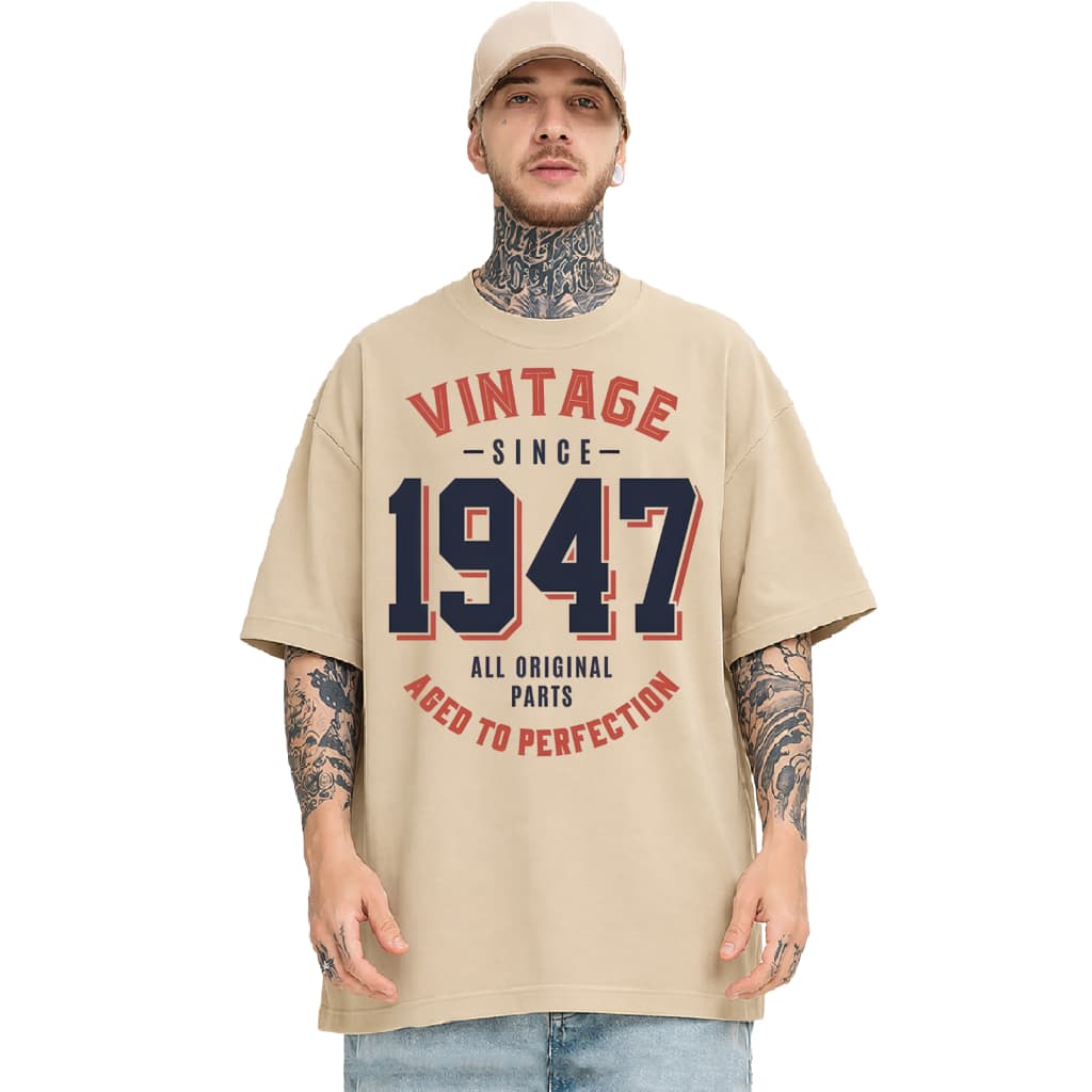 Camiseta Oversized 680 - Masculina Vintage 1947 Casual Estampada Premium