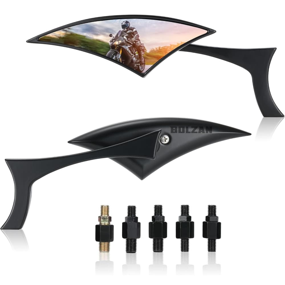 Espelho Retrovisor Folha Metal Moto Custom Chopper Bobber Cafe Racer