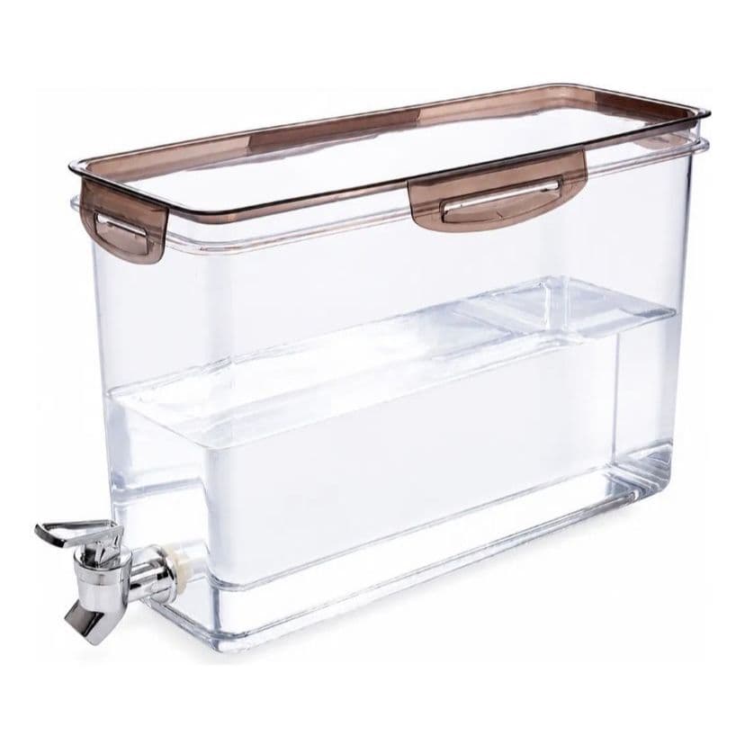 Reservatório Dispenser Geladeira/Mesa para Água ou Suco - Capacidade 5,85 L  Tampa Fumê Plasútil