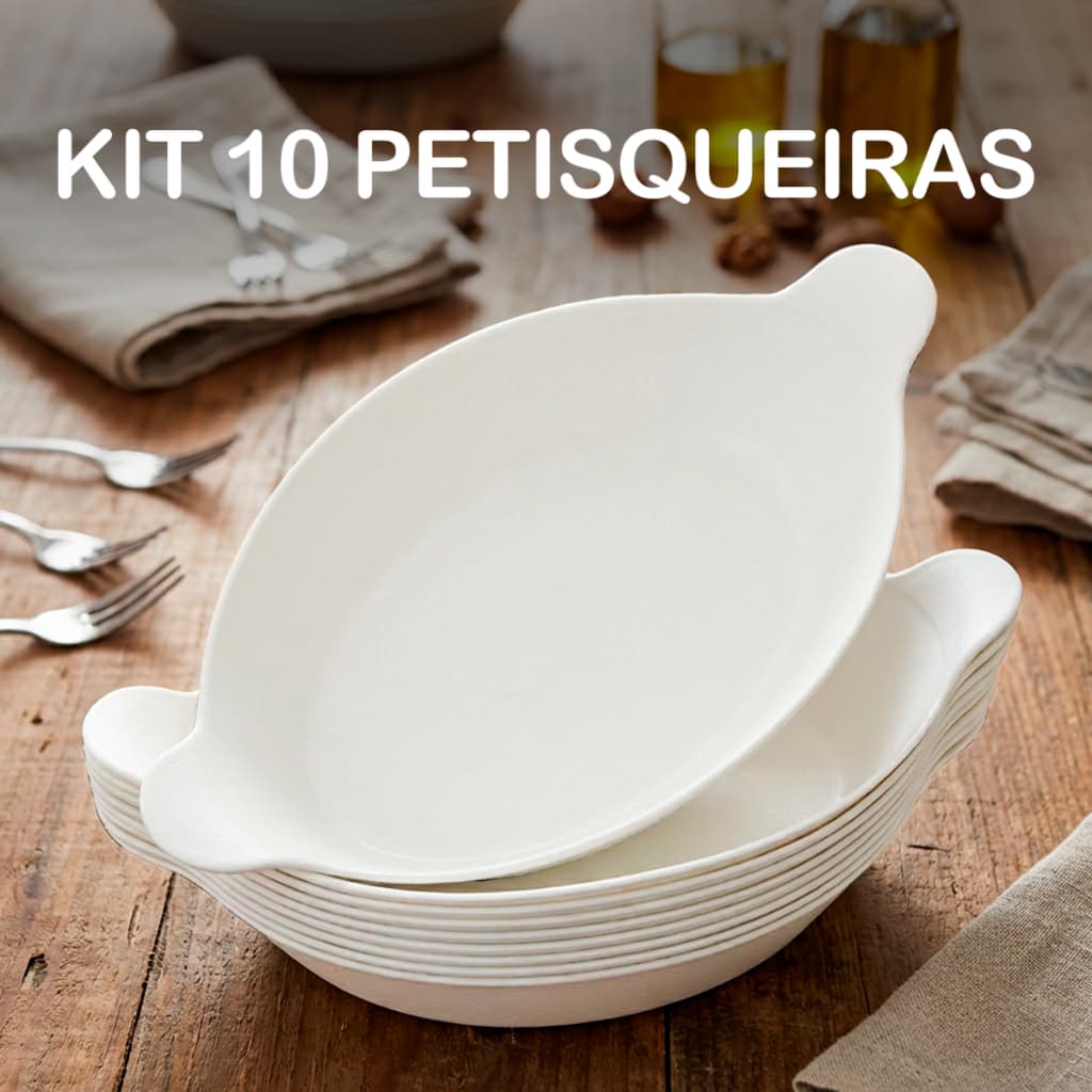 Kit 10 Petisqueira Barquinha Canoa Petiscos Churrasco Festa Frios Para Servir Amendoim Caldo Branca - Kaziva