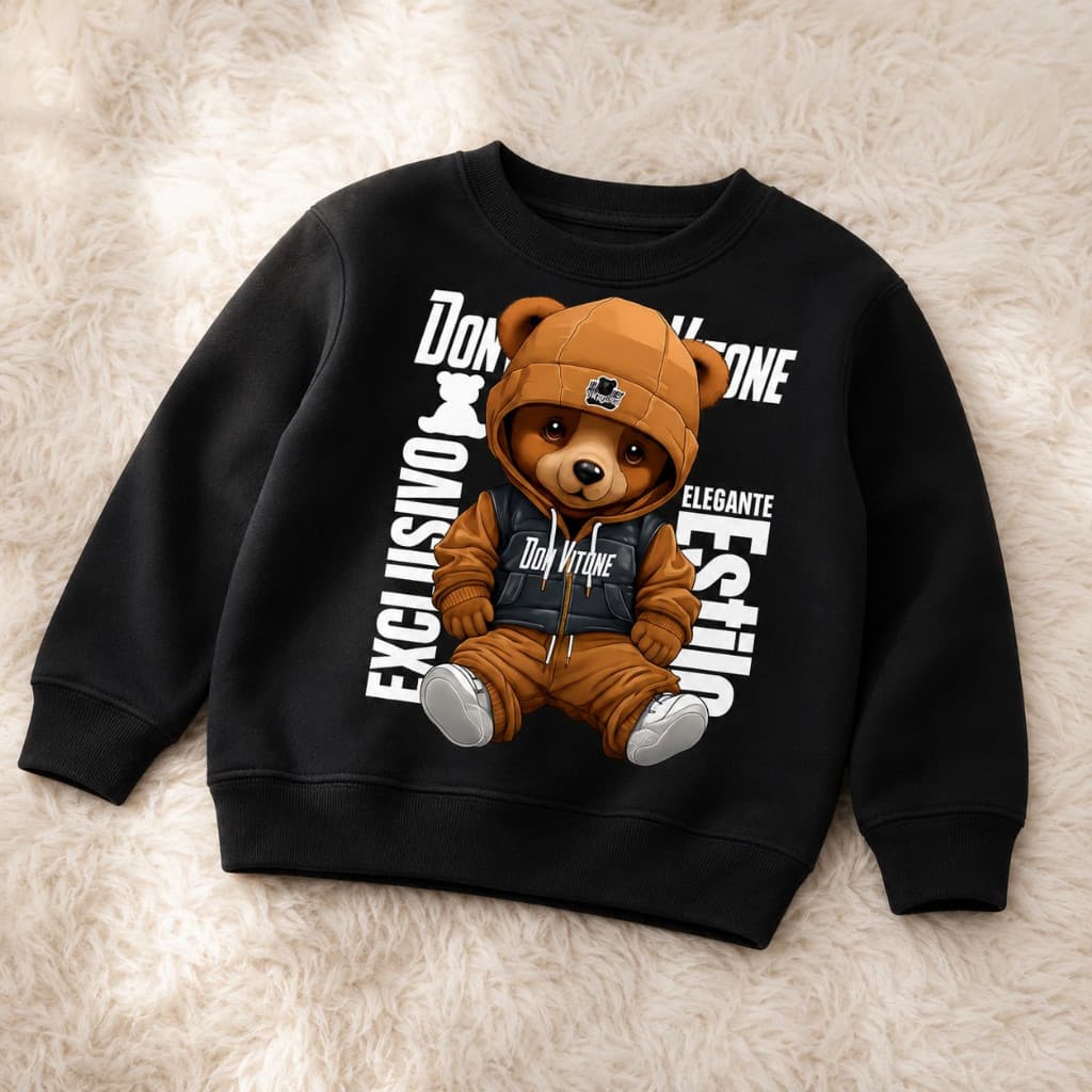 Blusa de Moletom Careca Infantil Menino Estiloso Casaco de Frio