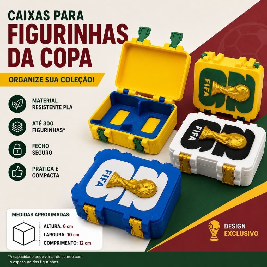 Porta Figurinhas Copa do Mundo | Organizador de Figurinhas Futebol