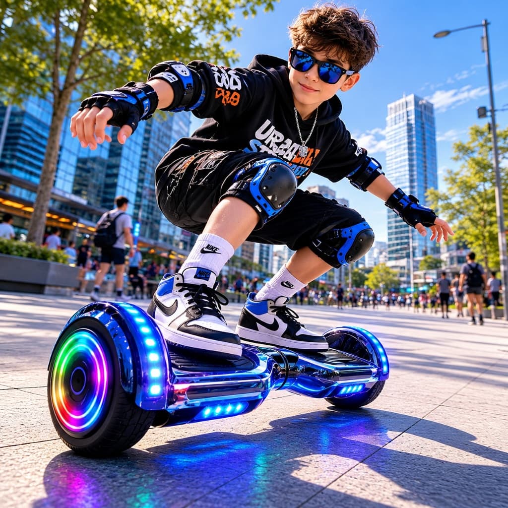 Hoverboard Elétrico Bluetooth LED 6.5 Infantil Adulto