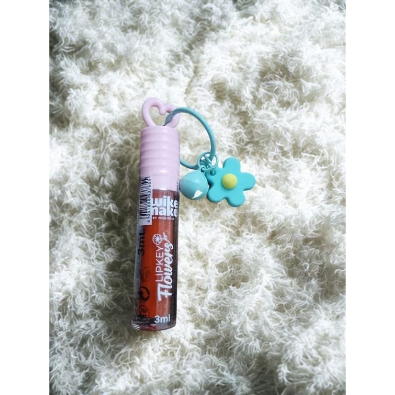 Lip Gloss Lipkey Flowers Wike Make by Miss Rose 3ml — Gloss Labial com Pingente Flor