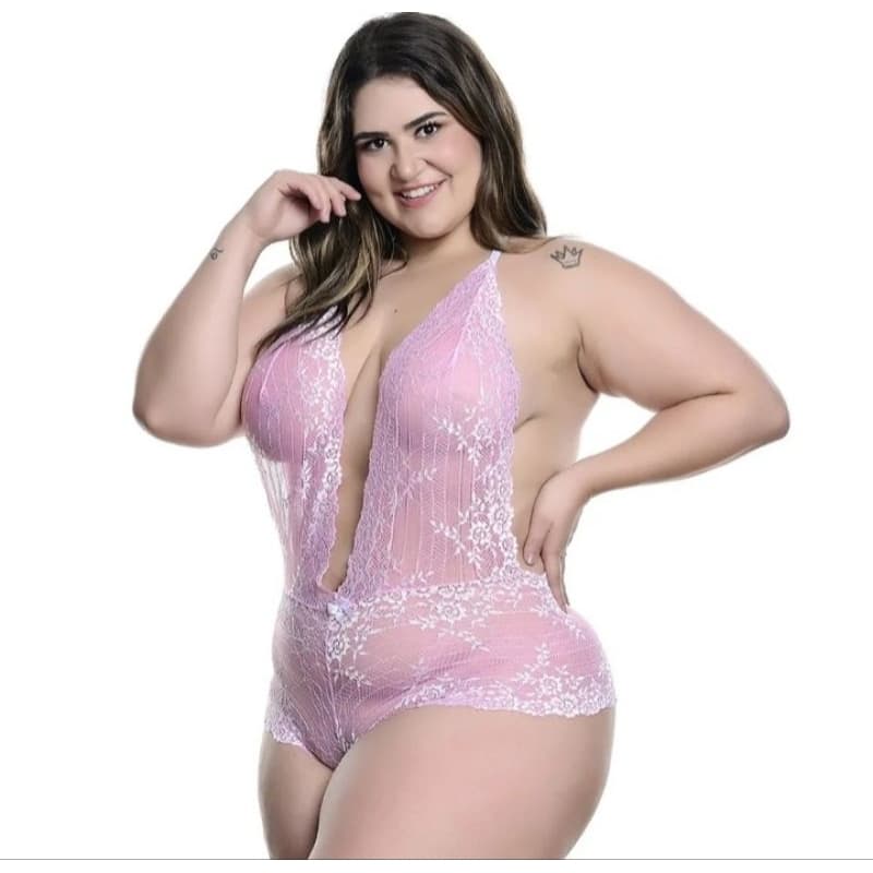 Body Plus Size Renda Confortável