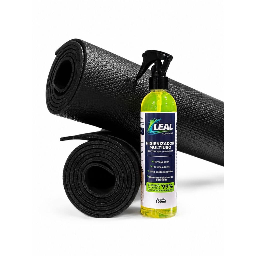 kit Tatame para Yoga/Pilates + Higienizador Multiuso 300ml | Proteção e Limpeza Diária