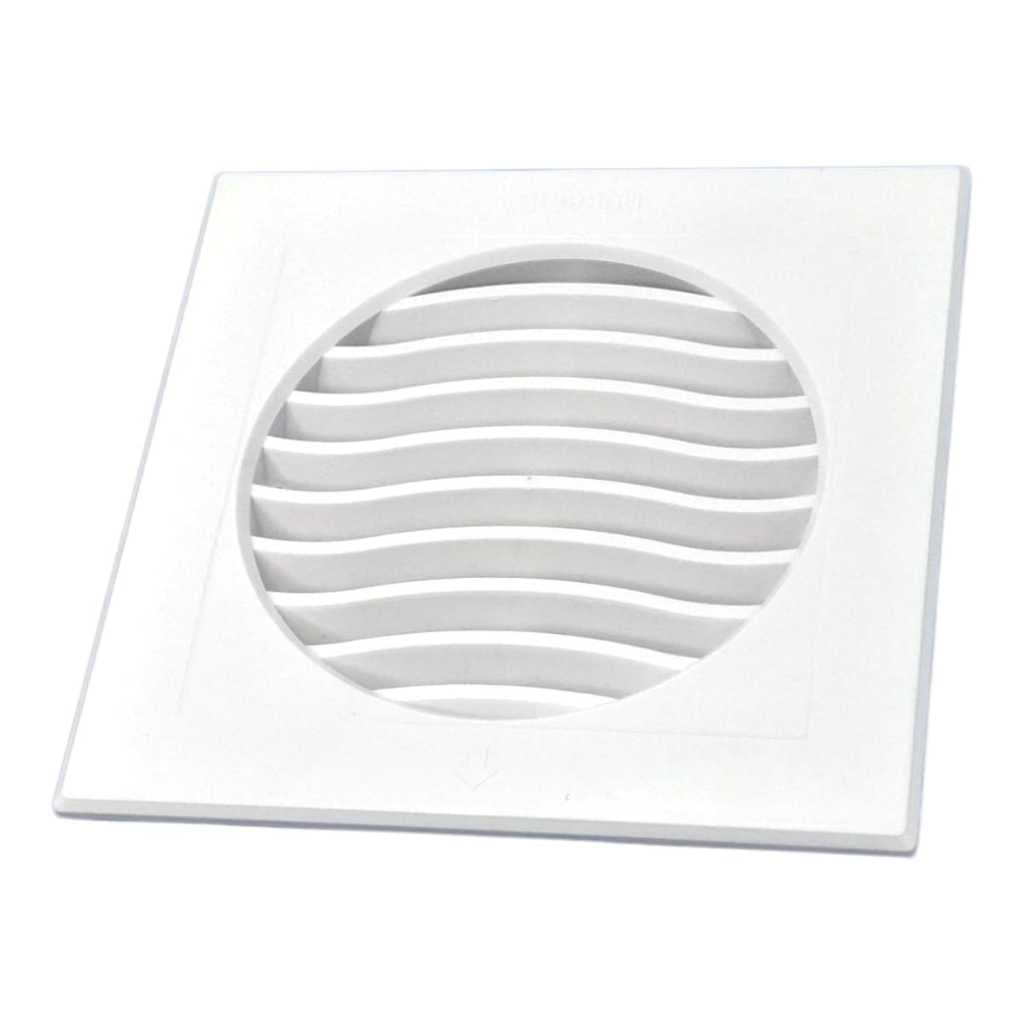 Kit 10 Grelhas de Ventilação Quadrada 150mm Grade Plástico Com Tela Anti Inseto Atacado