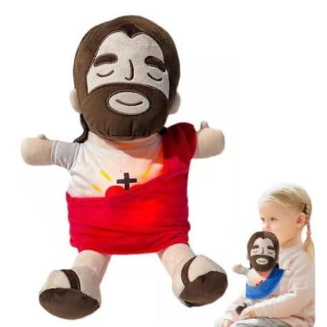 Novo Jesus Que Respira Pelúcia Com Música E Luzes 202