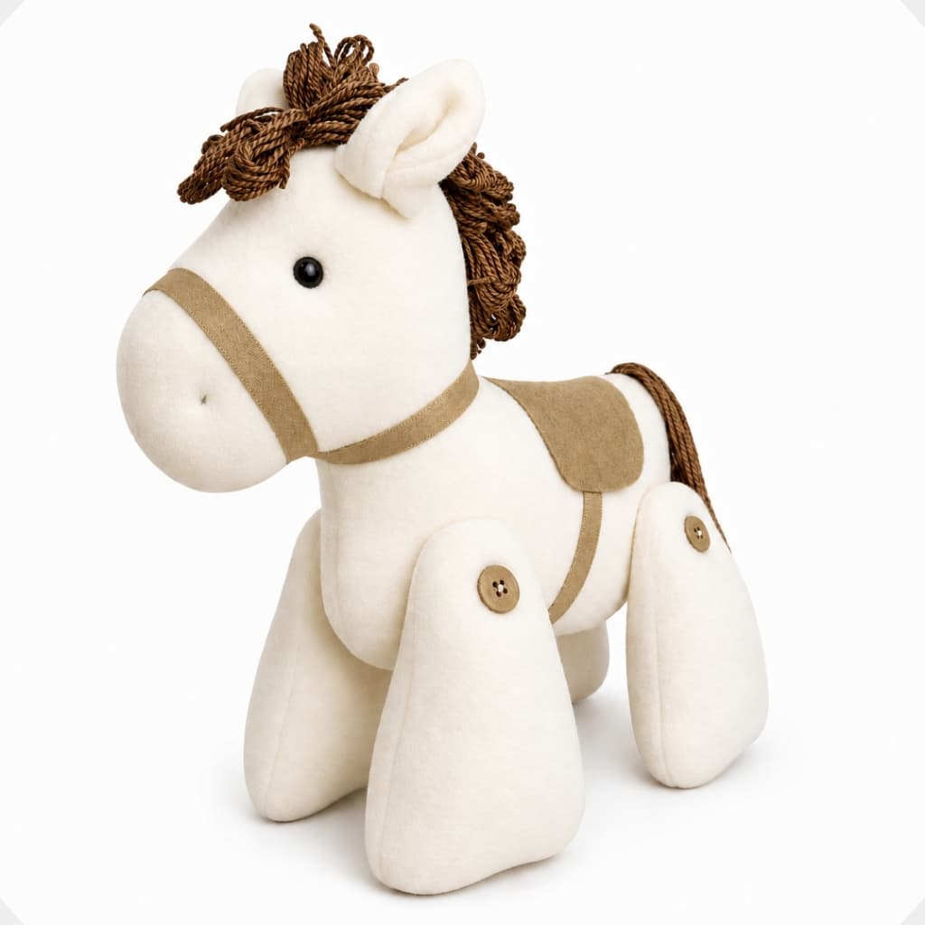 Cavalo de Pelúcia Infantil Macio Brinquedo Presente Criança Decoração Quarto