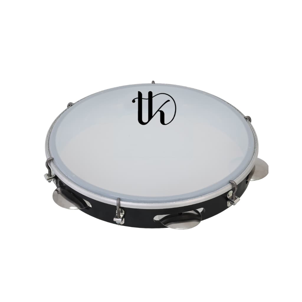 Pandeiro Zellmer Abs Preto 10" Pele Leitosa Grupo TK