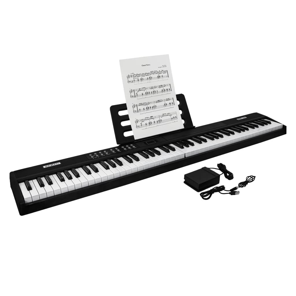 Piano Digital Teclado Musical Portátil 61 ou 88 Teclas com Função de Gravação e Conexão Pedal