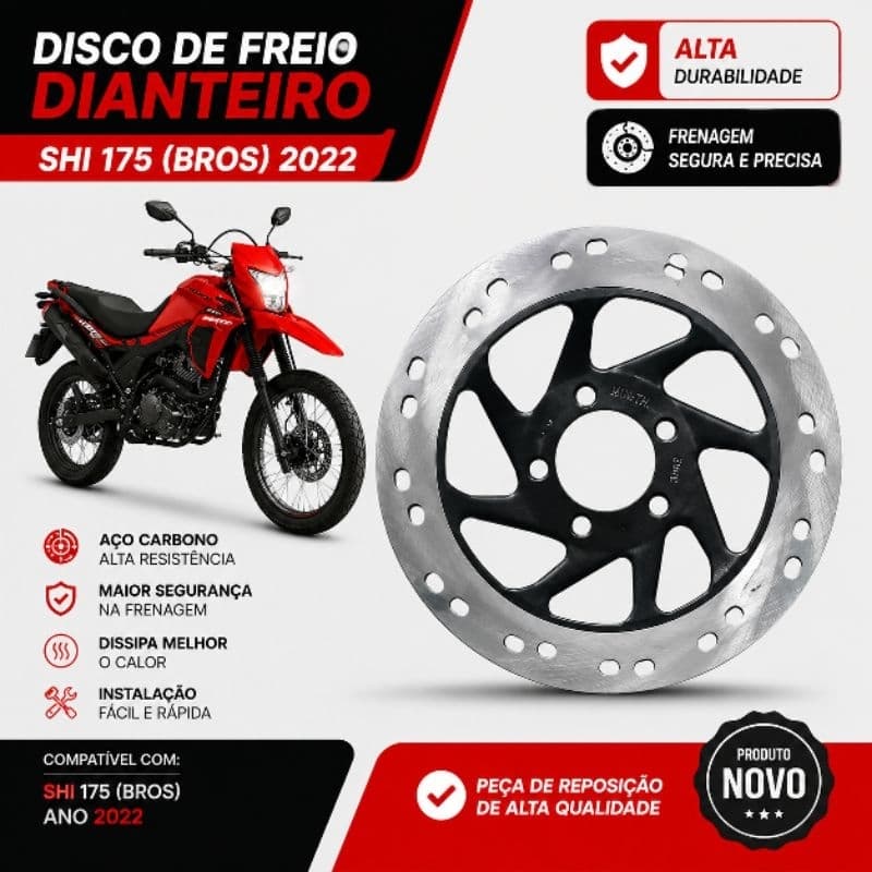 Disco de Freio Dianteiro Shineray SHI 175 modelo Bros 2022