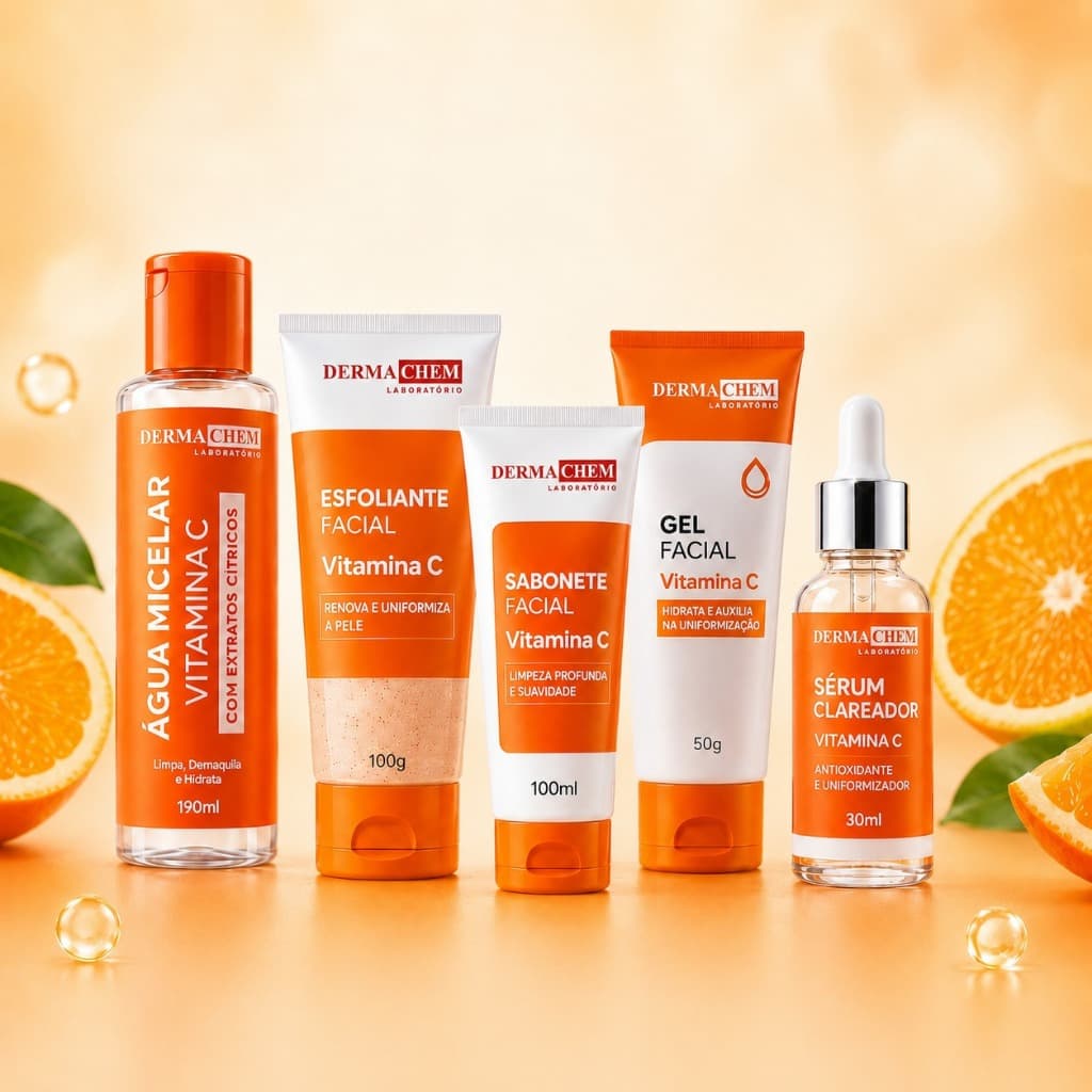 Kit Skin Care Clareador Facial Dermachem Completo Anti Manchas