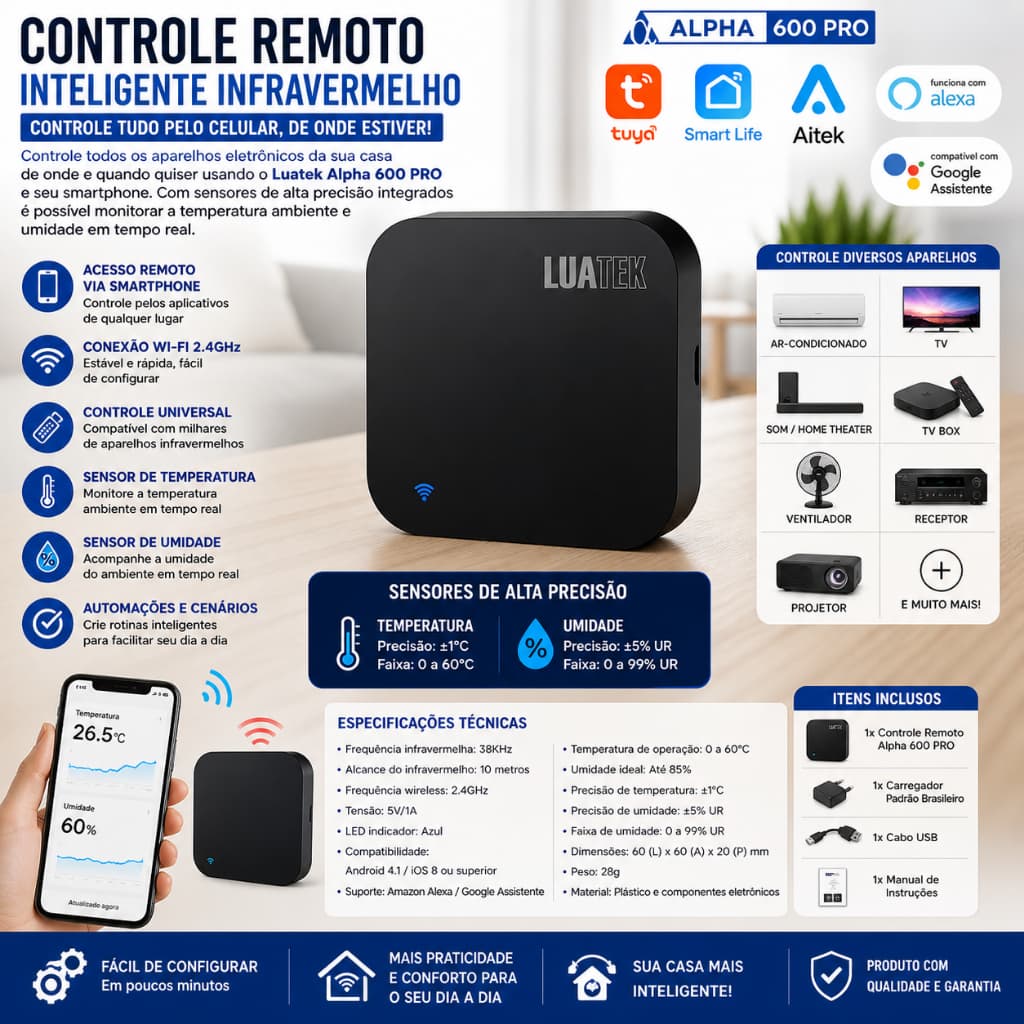 Controle Remoto Inteligente Infravermelho