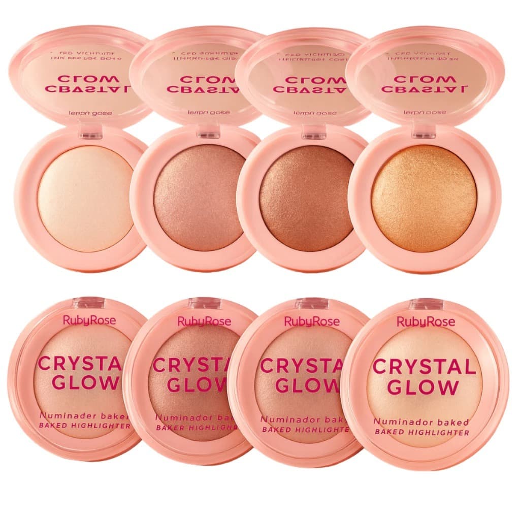 Iluminador Maquiagem-Bronze-contorno - Ruby Rose-Crystal Glow