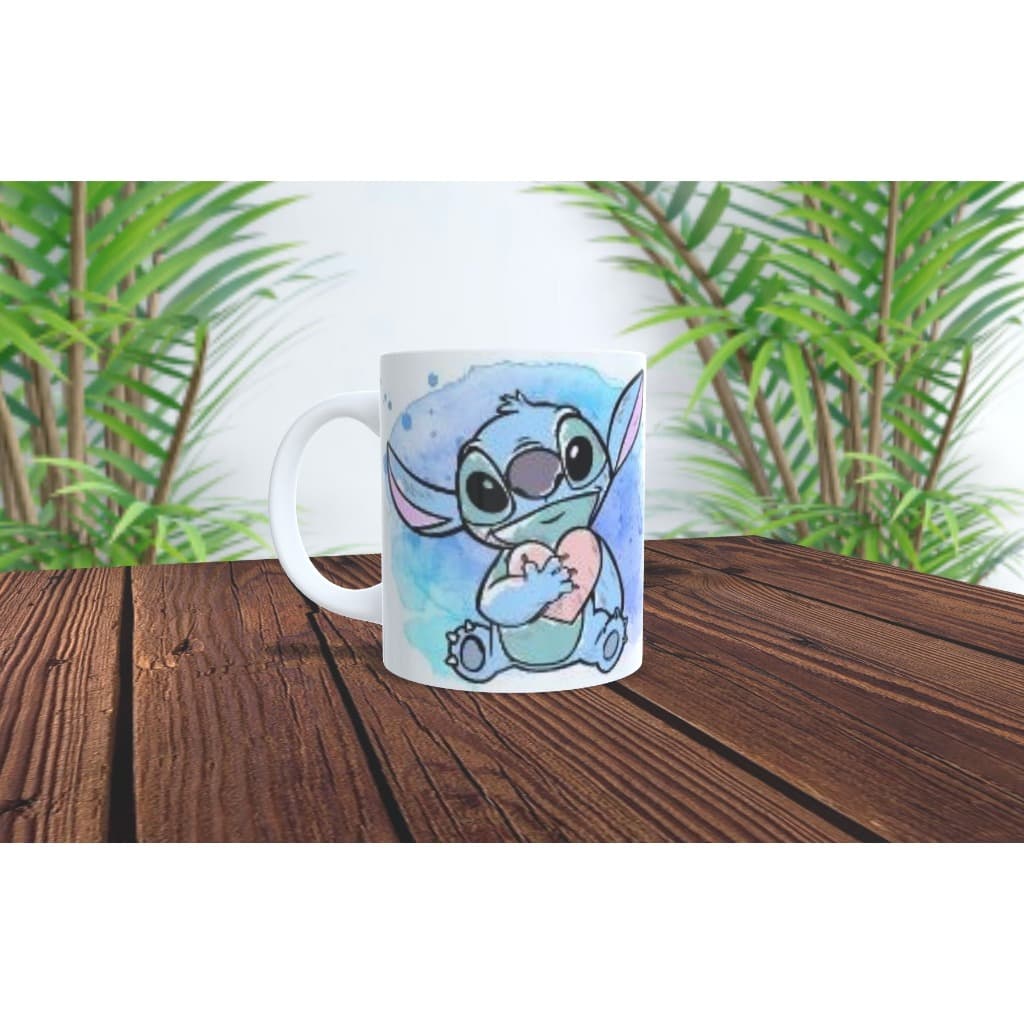 Caneca Personalizada Lilo Stich Com Seu Nome 1 unidade Porcelana de 325ml