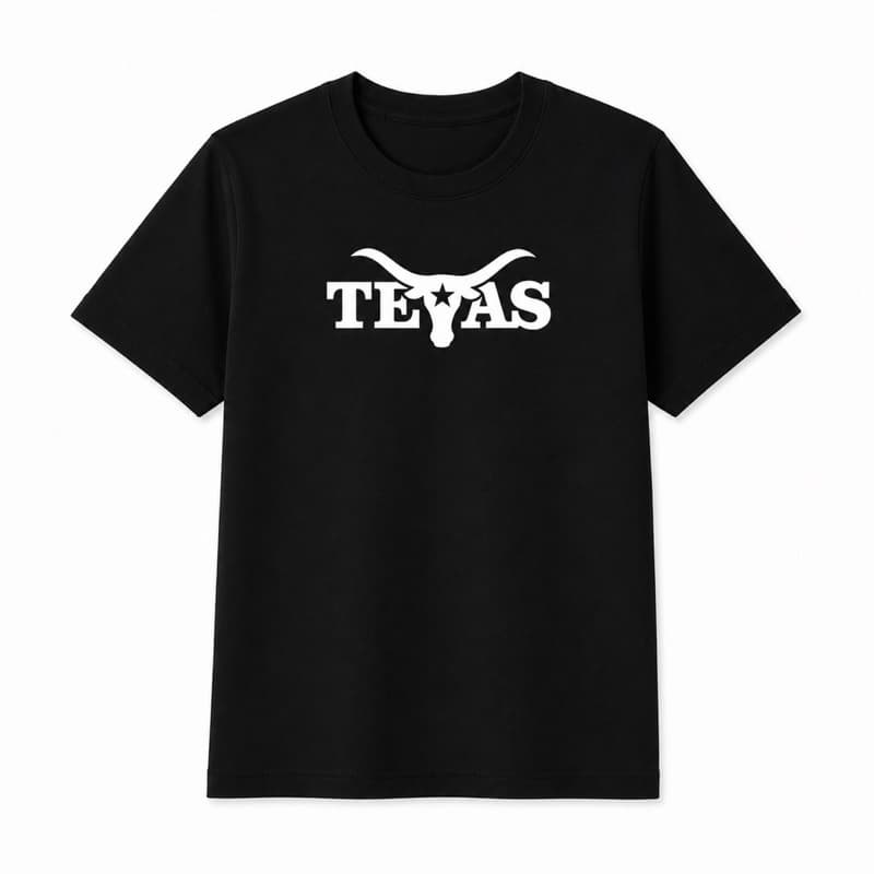 Camiseta Masculina Estampada Country Básica 100% Algodão Cor Branca E Preta