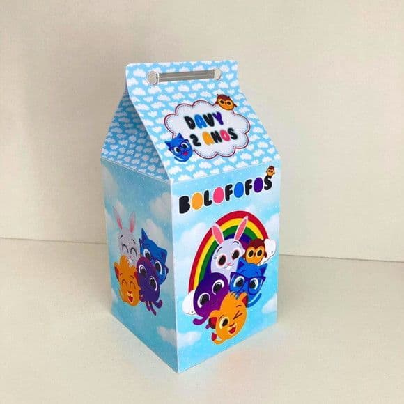 10 Caixinha milk personalizada com tema da sua preferencia - desmontada