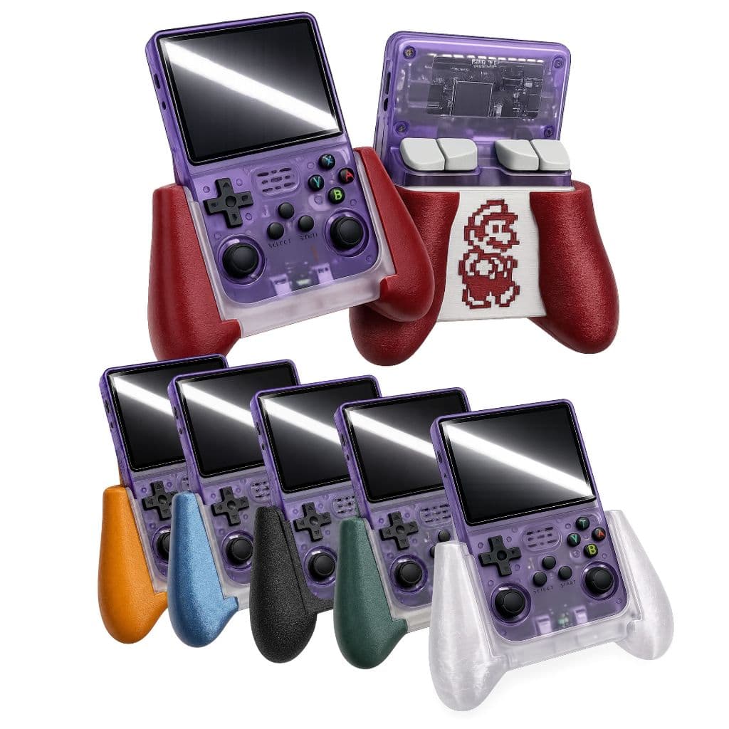 Grip Suporte para Controle Vídeo Game R35 R36S Design Anatômico e Leve, Vários Modelos e cores