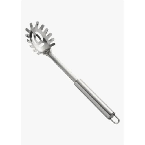 Pegador de Massa para Macarrão Grande com Alça Utensilio de Cozinha de 32cm em Aço Inox