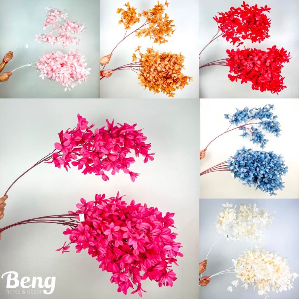 Grande Flor de Plumeria Nova Versão 90 cm Flores Artificiais Decoração Galho  -BH802484