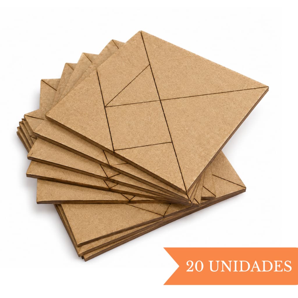 Kit 20 Brinquedo Educativo Tangram Animais Com 10 Modelos De Montagem Mdf Cru