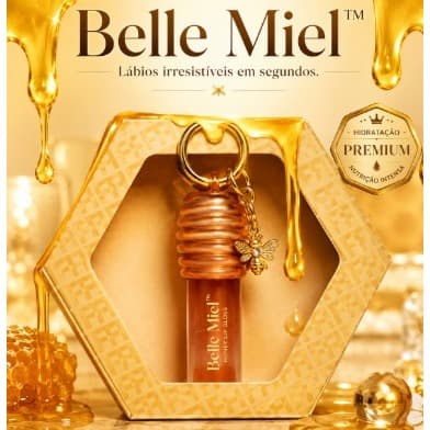 Gloss Labial Mel Honey com Pingente, Hidrata e Brilha