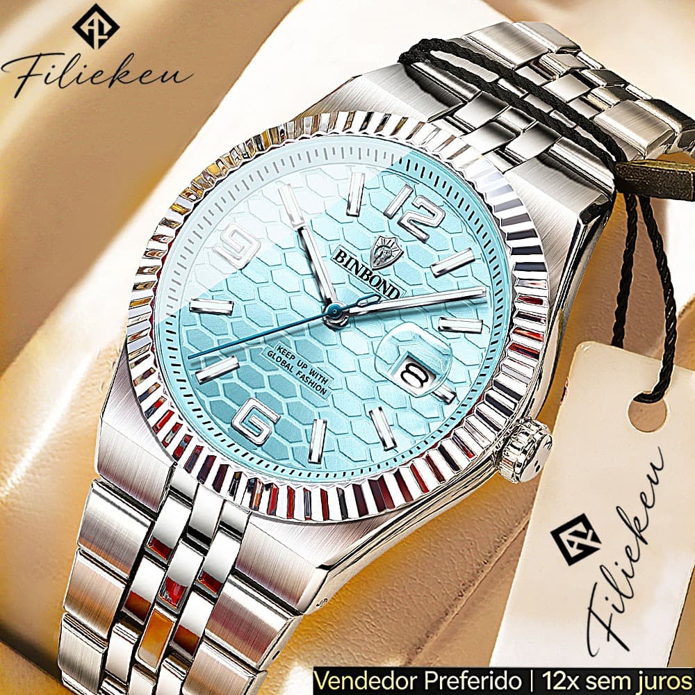 Relógio de quartzo de luxo para homens luminosos waterproof sports Exibição de datas watch