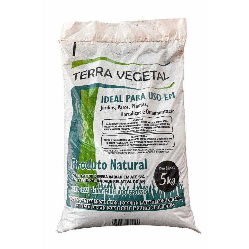 Terra Vegetal 5kg Adubada Para Plantas Jardins Vasos Horta