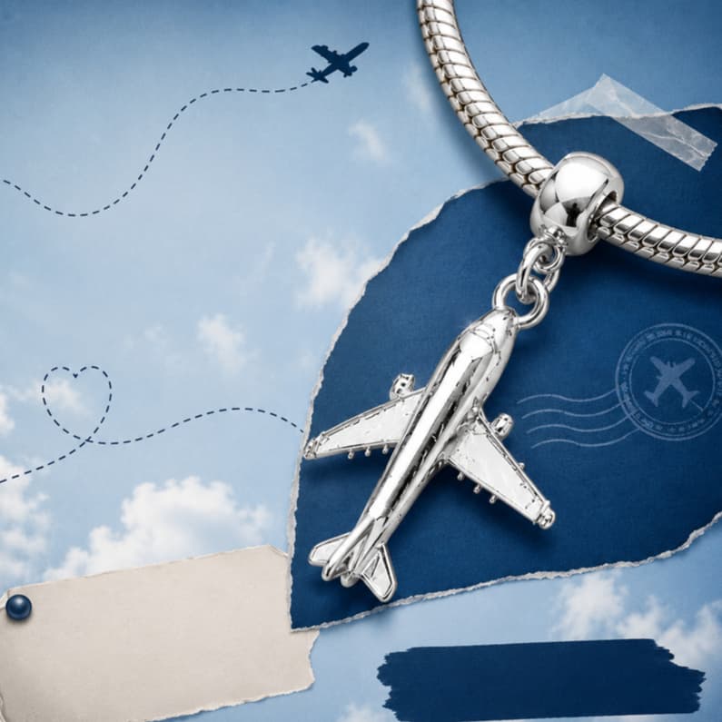 Berloque ou Pingente Avião Viagem