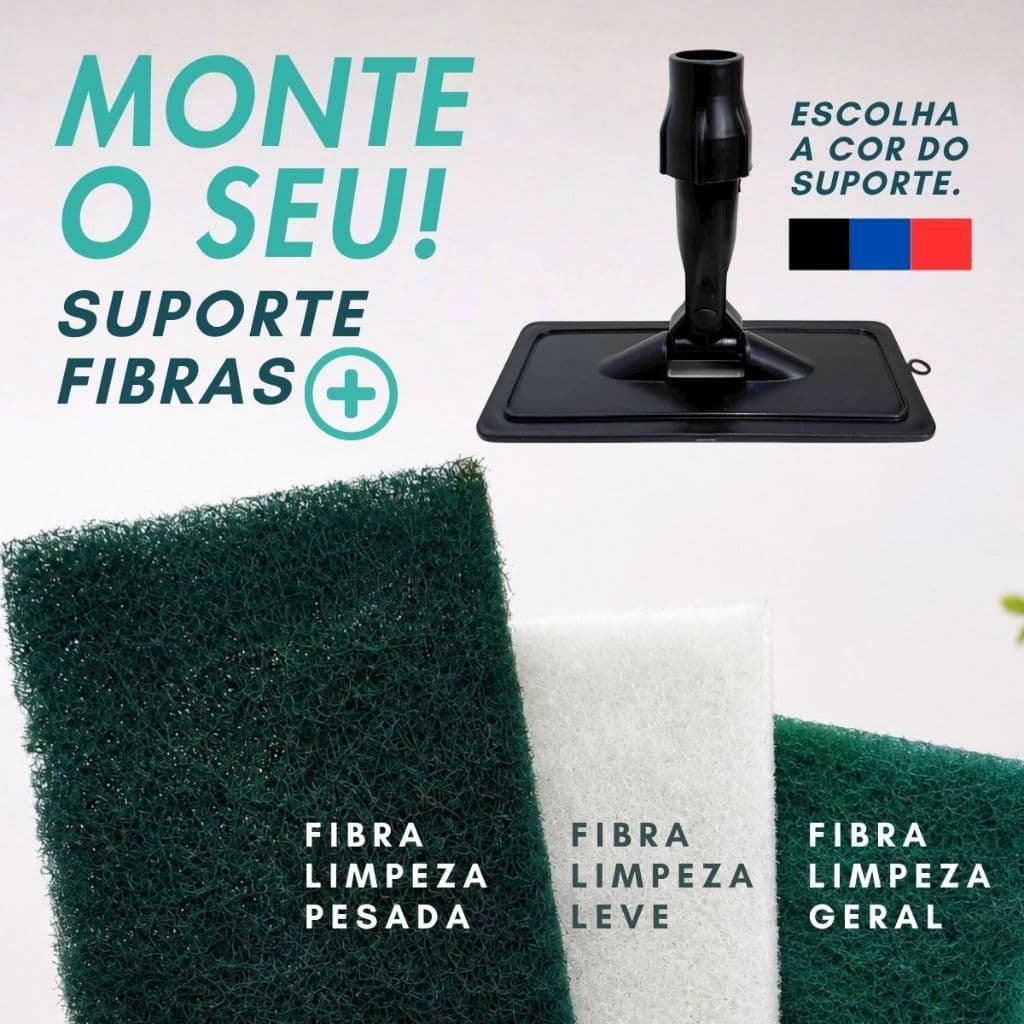 Kit Suporte LT + Fibras de Limpeza | Escolha a Cor e a Combinação das Fibras | 6 ou 12 Unidades