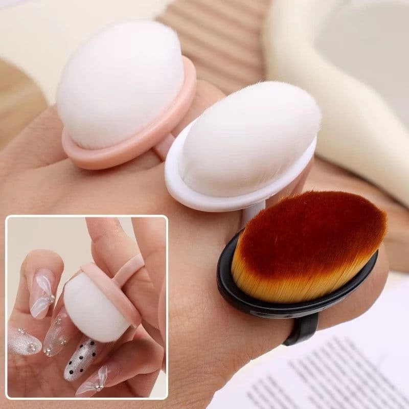 Pincel Espanador de Pó Unha Anel | Remove Pó Lixamento | Cerdas Macias | Segredo Nails