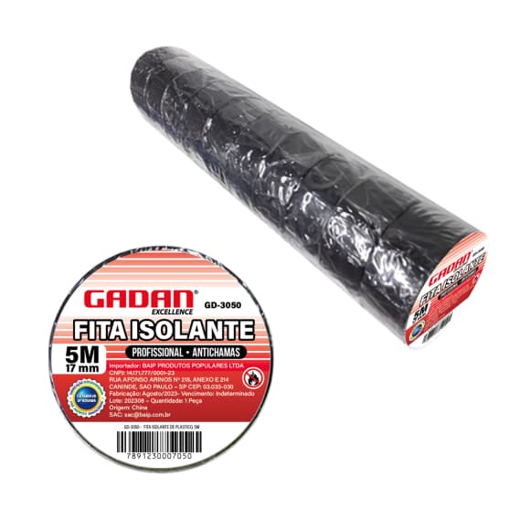 Kit 10 Fitas Isolantes 19mm 5metros Resistente Fogo Umidade