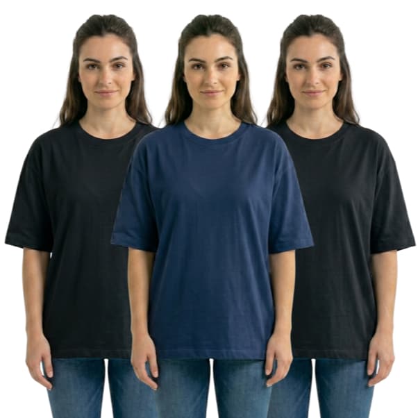 Camiseta Oversized Feminina Premium Algodão Casual Streetwear Confortável Tendência Dia a Dia
