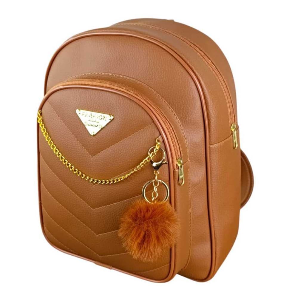 Mochila Feminina Adulta c/ Corrente  Alça Resistente Moda Universitária Viagem