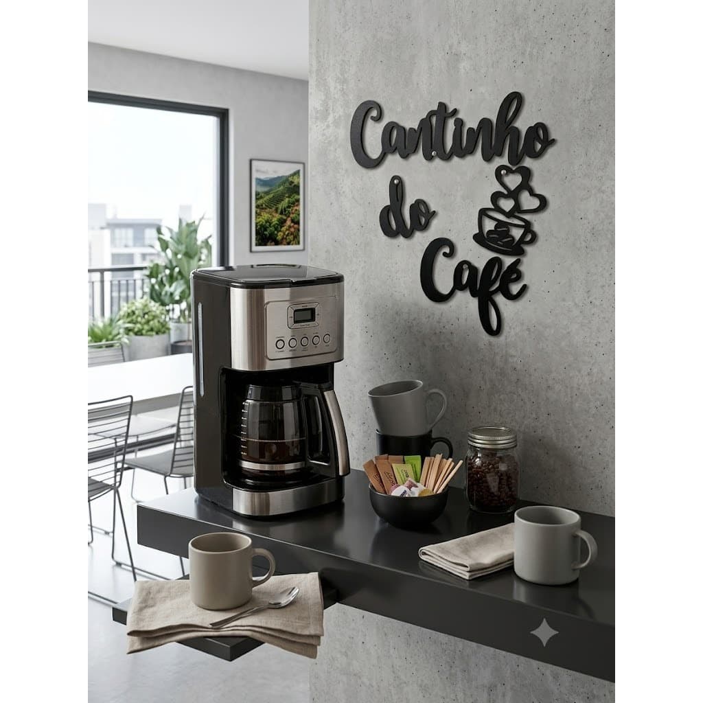 Placa Decorativa Cantinho do Café em MDF | Decoração para Cozinha e Área Gourmet
