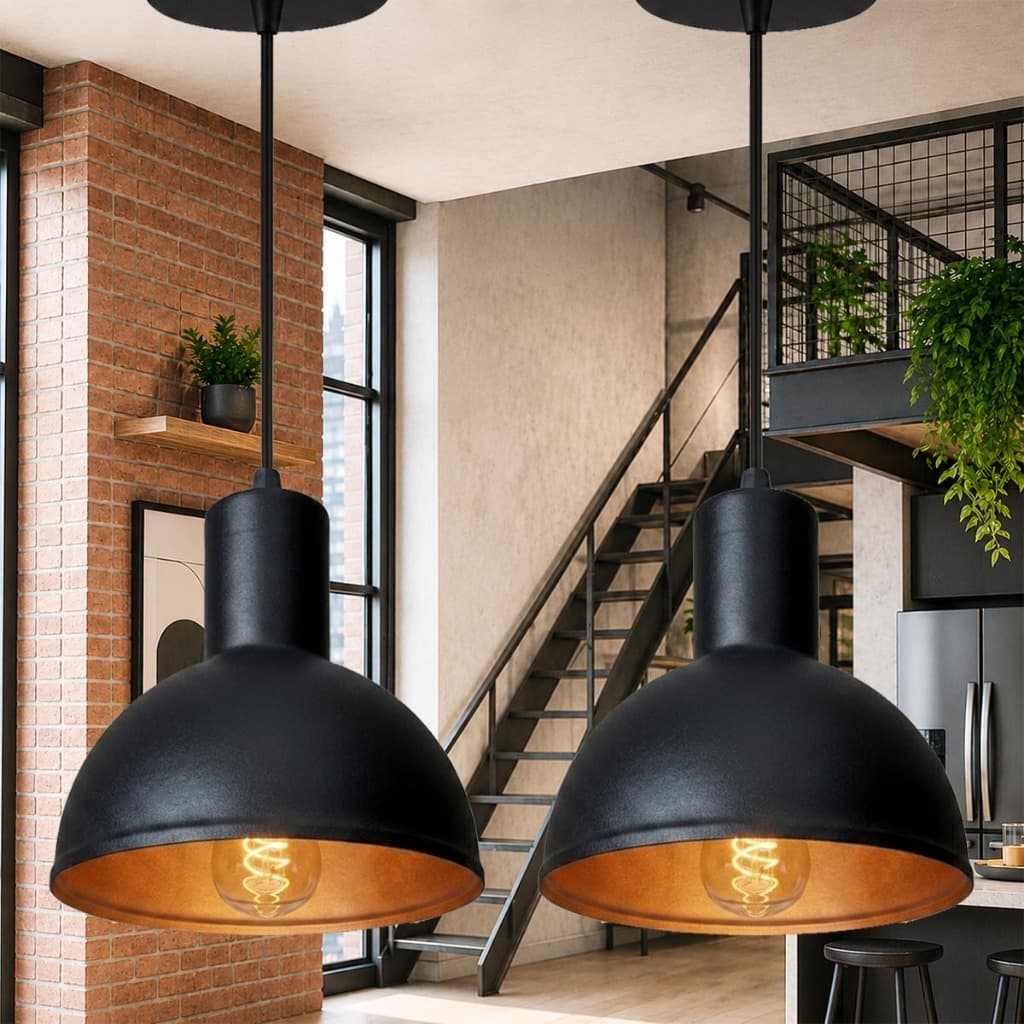Kit 2 Luminária de Teto Pendente Para Quarto Sala Cozinha Moderna Alumínio Não Enferruja Lustre