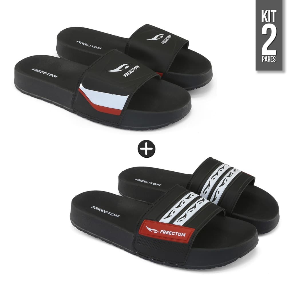Kit 2 Chinelo Slide Masculino Macio Leve Barato Envio Rapido