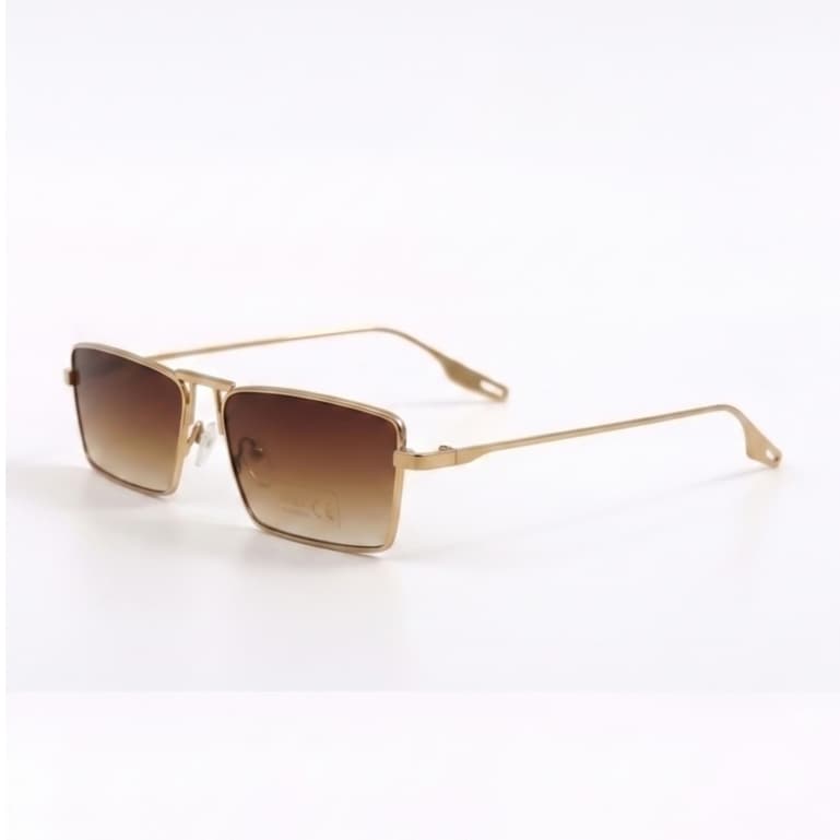 Óculos De Sol Retangular Vintage Unissex Armação De Metal Retrô Y2K Moda Cyberpunk Proteção UV400
