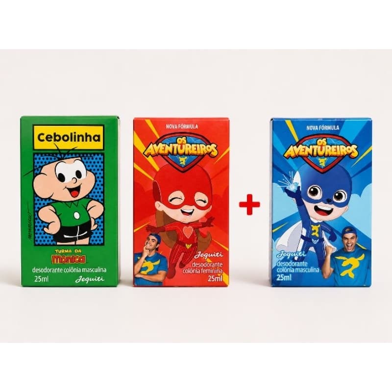 Kit Colônia Jequiti Cebolinha e Aventureiros Lucas Neto 25ml